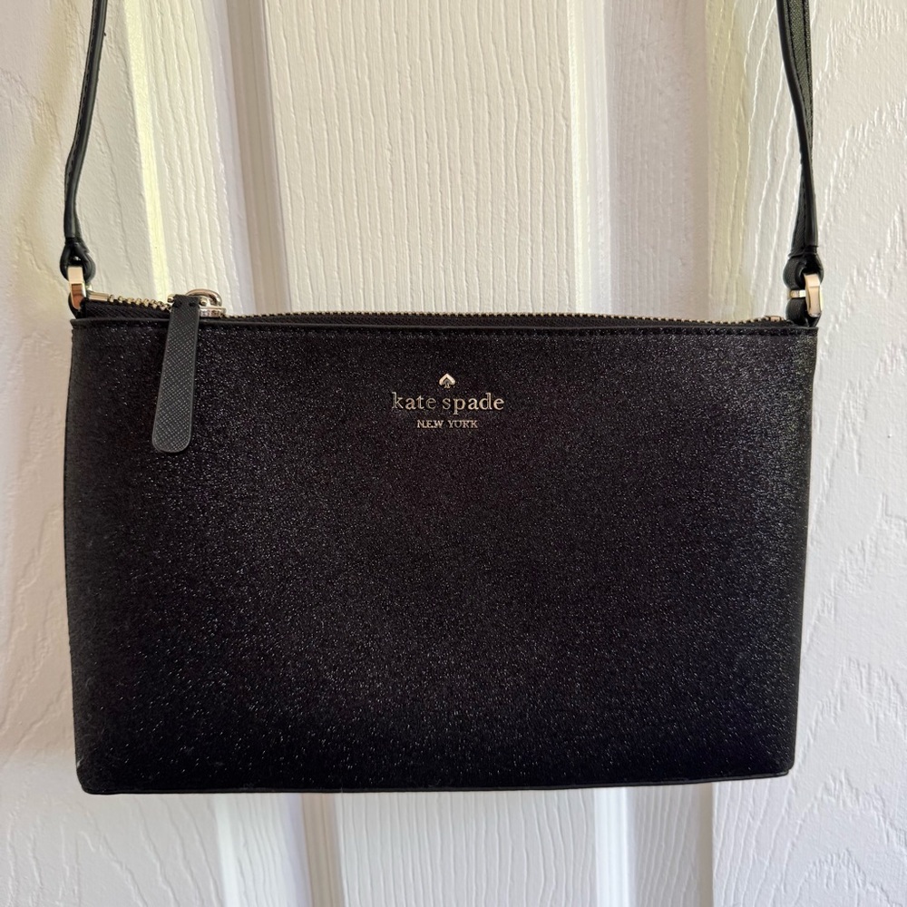 Kate Spade Black Textured Leather Crossbody